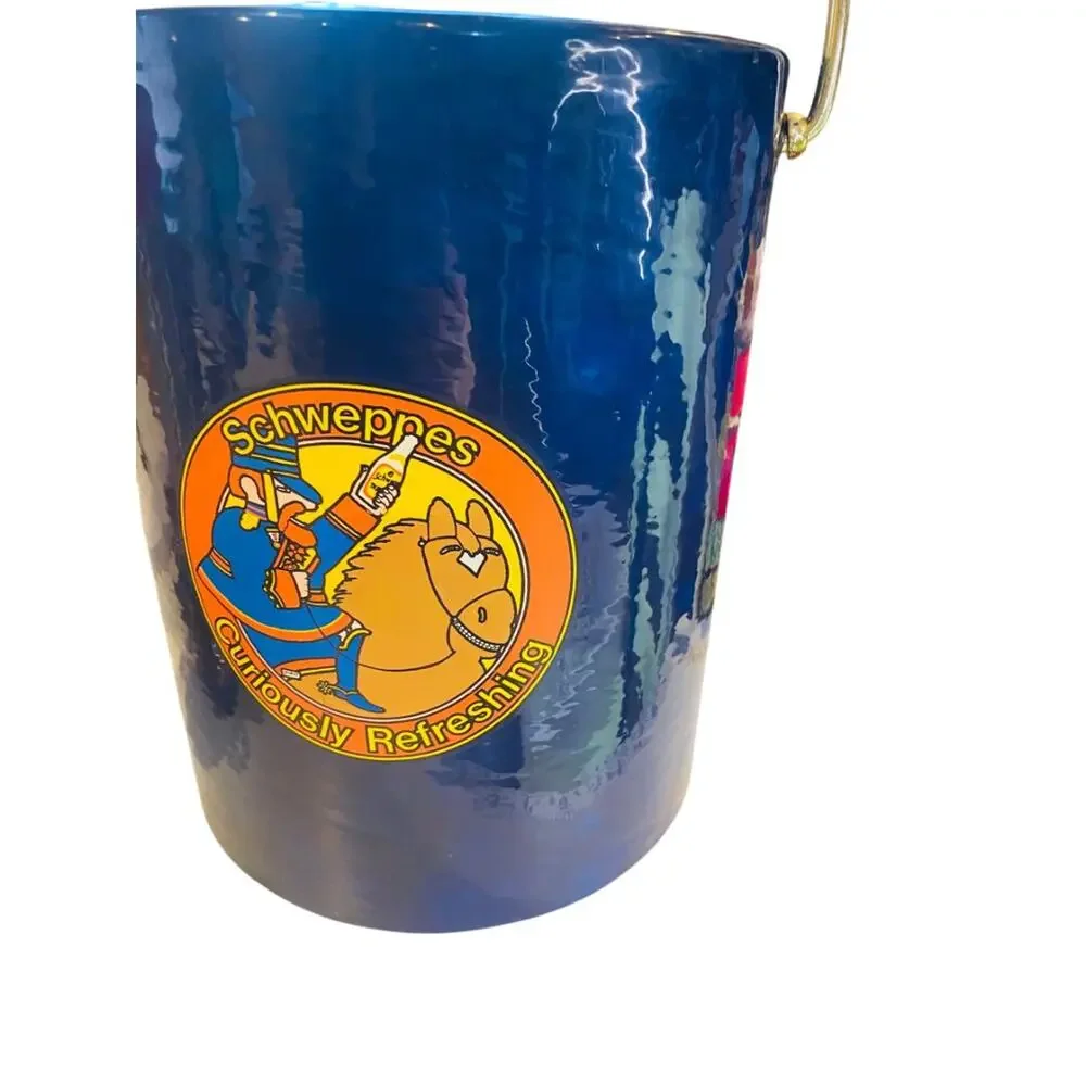 Vintage Schweppes Kraftware Curiously Refreshing Ice Bucket Lid
